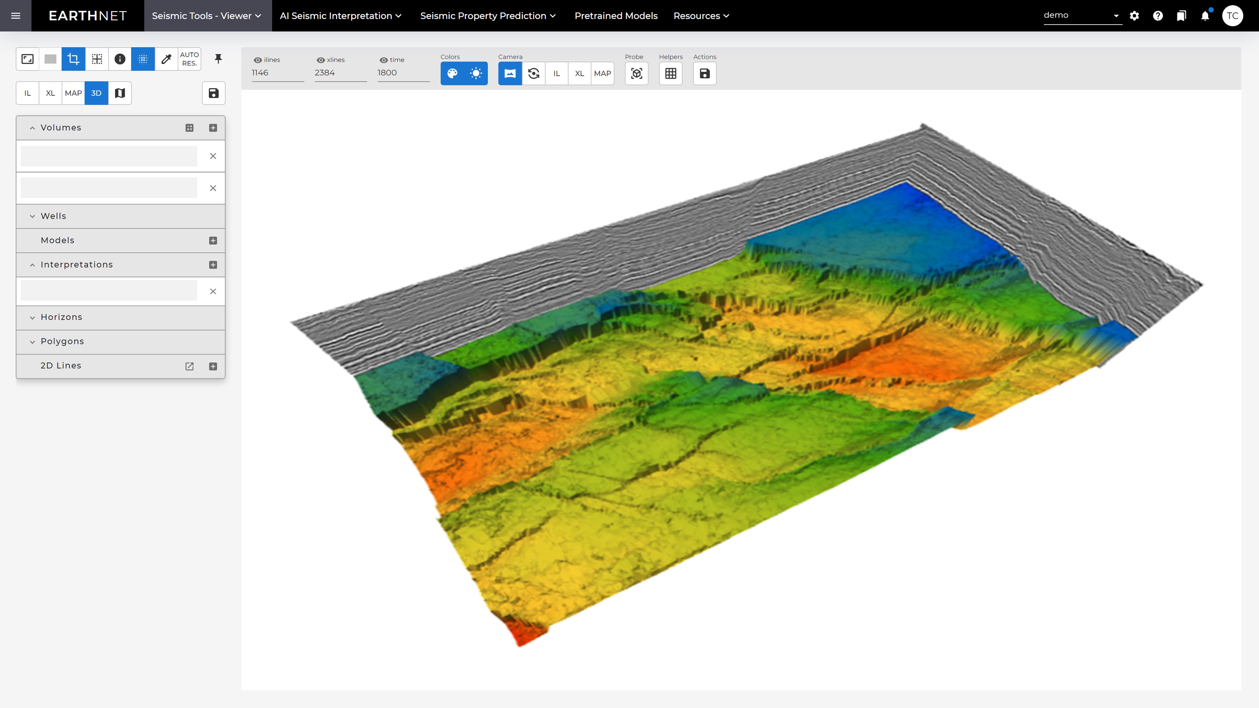 Explore the features of EarthNET AI Seismic Interpretation 